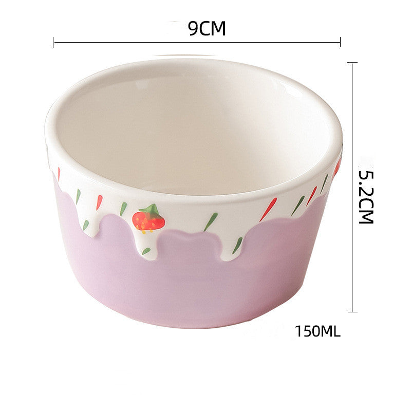 Cute Strawberry Cake Baking Bowl Baking Home