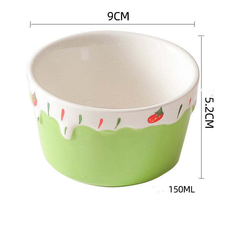 Cute Strawberry Cake Baking Bowl Baking Home