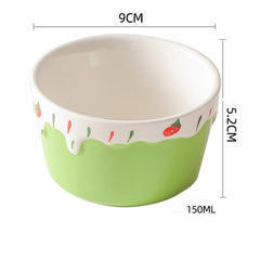 Cute Strawberry Cake Baking Bowl Baking Home