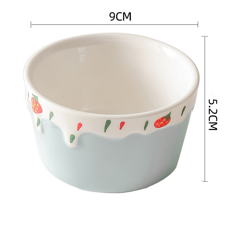 Cute Strawberry Cake Baking Bowl Baking Home