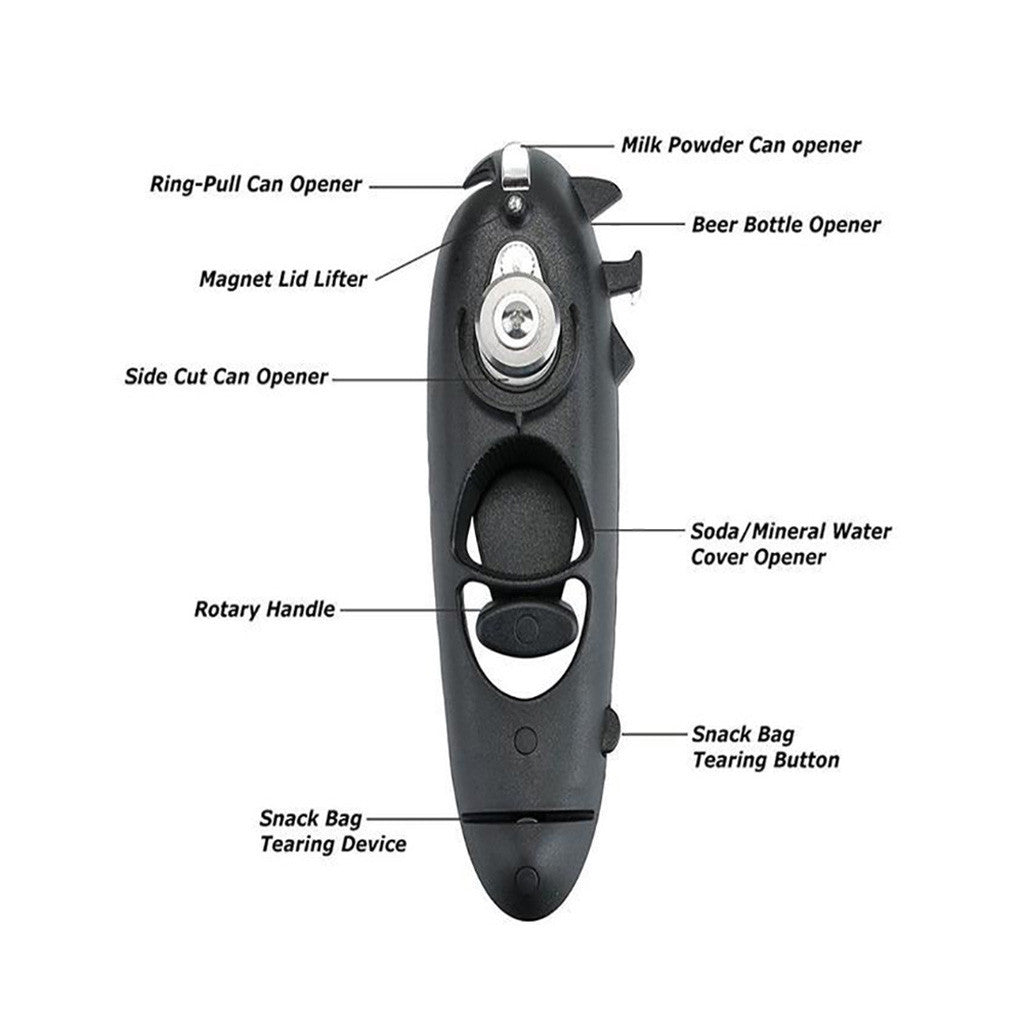 Multifunction Can Opener 8 In 1 Manual Kitchen Tool Bottle Jar Portable Gadget Bottle Opener Beer Opener Gadget